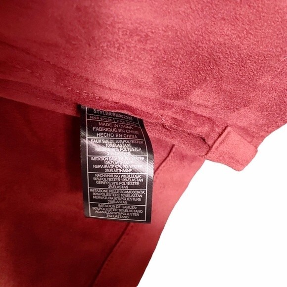 BB Dakota Wade Faux Suede Open Front Lagenlook Jacket Cinnamon Rust Size Medium - Picture 9 of 11